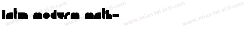 latin moderm math字体转换